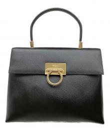 Salvatore Ferragamo（サルヴァトーレ フェラガモ）の古着「ガンチーニ　ハンドバッグ」｜ブラック