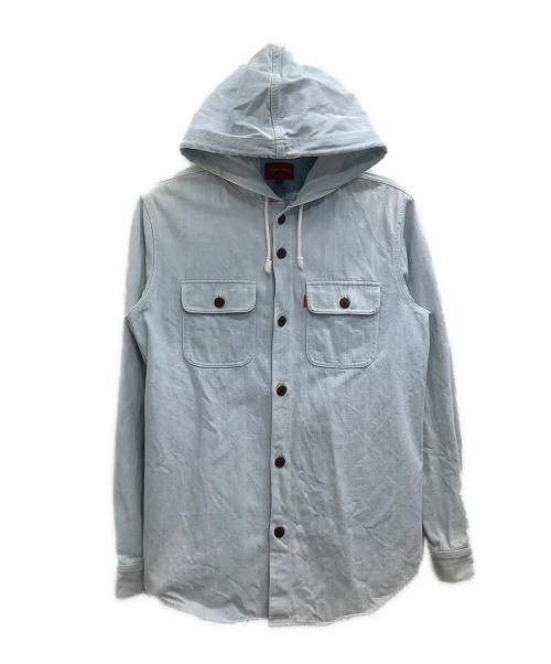 SUPREME（シュプリーム）SUPREME (シュプリーム) Hooded Denim Shirt インディゴ サイズ:Sの古着・服飾アイテム