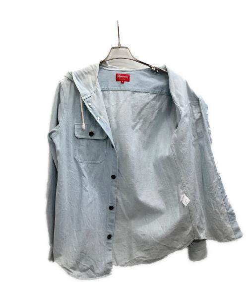 SUPREME（シュプリーム）SUPREME (シュプリーム) Hooded Denim Shirt インディゴ サイズ:Sの古着・服飾アイテム