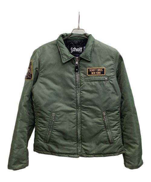 Schott（ショット）Schott (ショット) ナイロントラッカージャケット グリーン サイズ:Mの古着・服飾アイテム