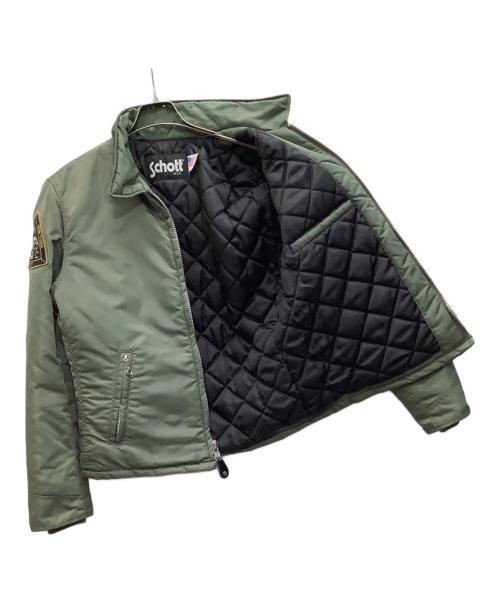 Schott（ショット）Schott (ショット) ナイロントラッカージャケット グリーン サイズ:Mの古着・服飾アイテム