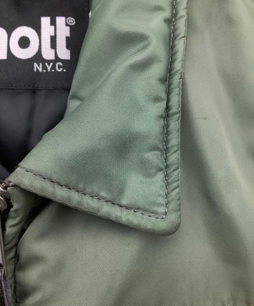 Schott（ショット）Schott (ショット) ナイロントラッカージャケット グリーン サイズ:Mの古着・服飾アイテム