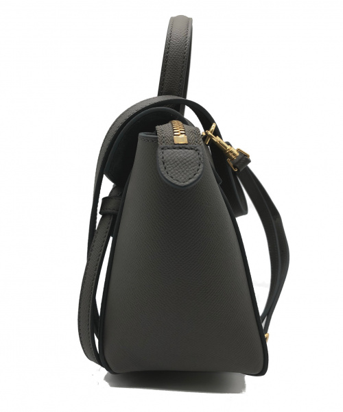 CELINE（セリーヌ）CELINE (セリーヌ) ベルトバッグ ナノ  グレインドカーフスキン グレーの古着・服飾アイテム