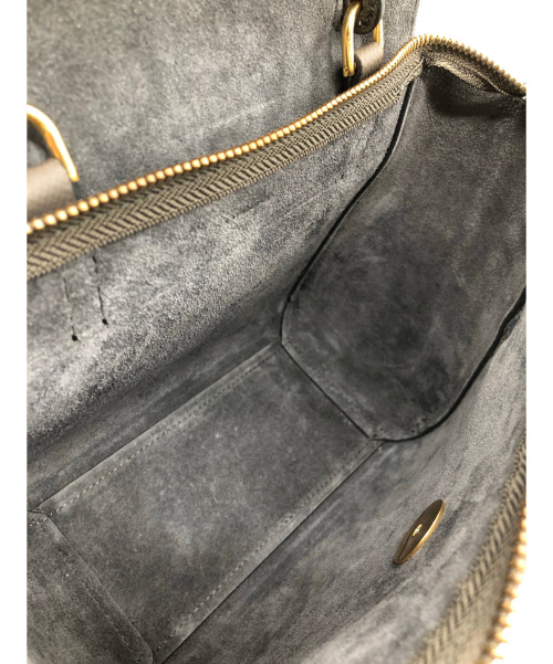 CELINE（セリーヌ）CELINE (セリーヌ) ベルトバッグ ナノ  グレインドカーフスキン グレーの古着・服飾アイテム