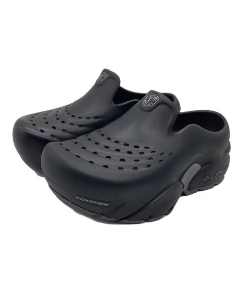 LOUIS VUITTON（ルイ ヴィトン）LOUIS VUITTON (ルイ ヴィトン) スリッポン シャーク・ラインサンダル ブラック サイズ:6の古着・服飾アイテム
