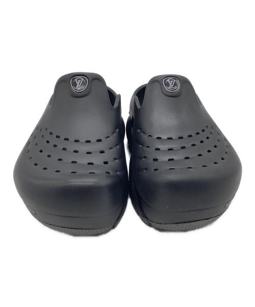 LOUIS VUITTON（ルイ ヴィトン）LOUIS VUITTON (ルイ ヴィトン) スリッポン シャーク・ラインサンダル ブラック サイズ:6の古着・服飾アイテム