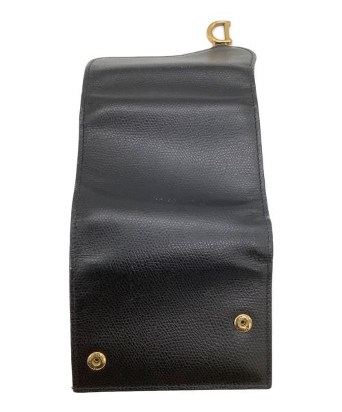 Christian Dior（クリスチャン ディオール）Christian Dior (クリスチャン ディオール) SADDLE ロータスウォレット ブラックの古着・服飾アイテム