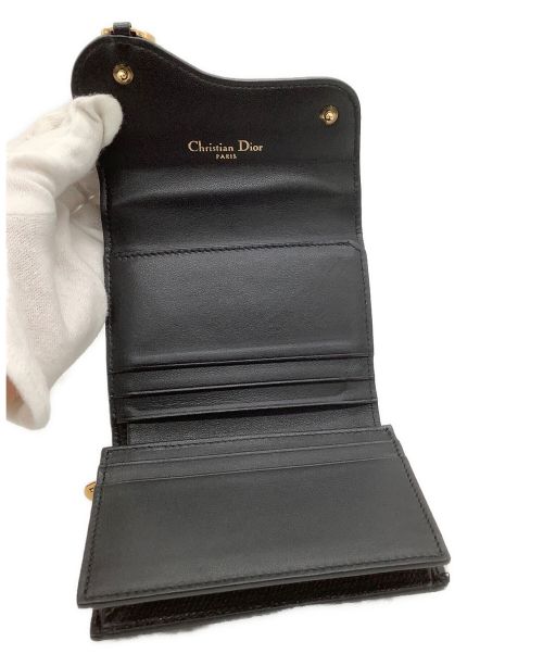 Christian Dior（クリスチャン ディオール）Christian Dior (クリスチャン ディオール) SADDLE ロータスウォレット ブラックの古着・服飾アイテム