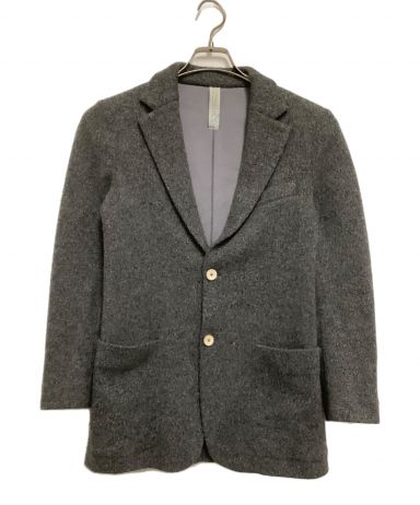 美品　LUNAULカシミヤ100% ニット　テーラードジャケット グレー　M 中古・古着通販】LUNAUL (ルナウル) カシミヤテーラードジャケット