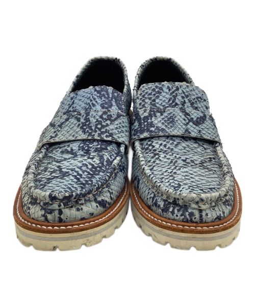 MIHARA YASUHIRO（ミハラヤスヒロ）MIHARA YASUHIRO (ミハラヤスヒロ) パイソンローファー スカイブルー サイズ:25の古着・服飾アイテム