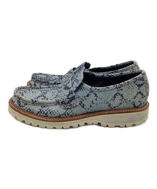 MIHARA YASUHIRO（ミハラヤスヒロ）MIHARA YASUHIRO (ミハラヤスヒロ) パイソンローファー スカイブルー サイズ:25の古着・服飾アイテム