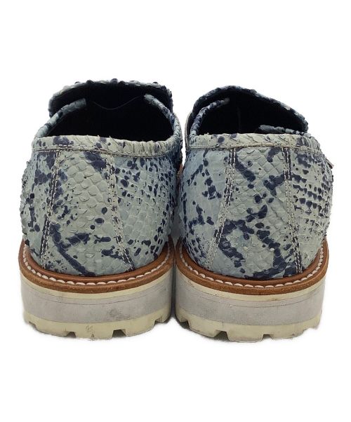 MIHARA YASUHIRO（ミハラヤスヒロ）MIHARA YASUHIRO (ミハラヤスヒロ) パイソンローファー スカイブルー サイズ:25の古着・服飾アイテム