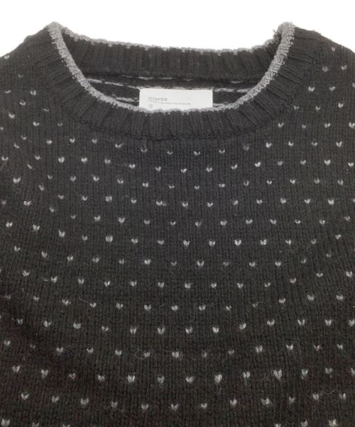 WTAPS（ダブルタップス）WTAPS (ダブルタップス) ARAN SWEATER ブラック×グレー サイズ:３の古着・服飾アイテム