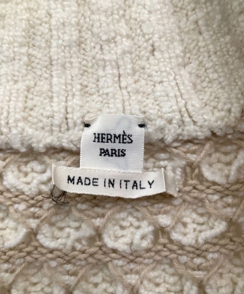 HERMES（エルメス）HERMES (エルメス) ニットジャケット ベージュ サイズ:36の古着・服飾アイテム