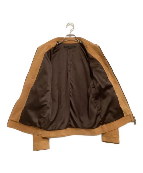 NO ID.（ノーアイディー）NO ID. (ノーアイディー) ジップジャケット ライトブラウン サイズ:２の古着・服飾アイテム