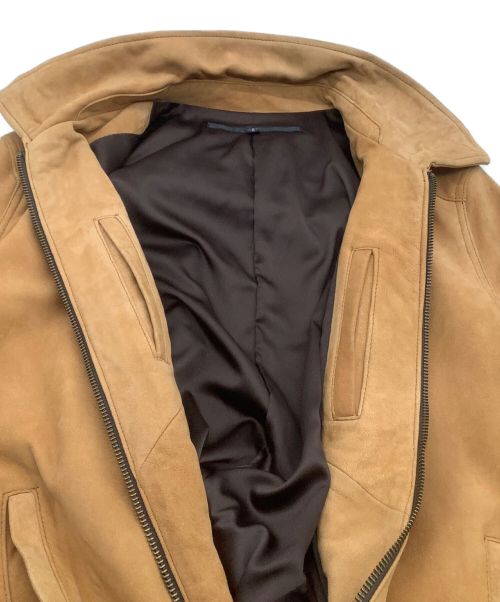 NO ID.（ノーアイディー）NO ID. (ノーアイディー) ジップジャケット ライトブラウン サイズ:２の古着・服飾アイテム