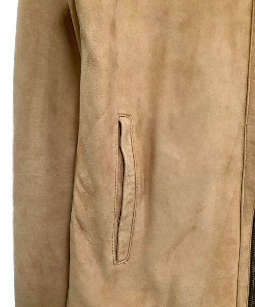 NO ID.（ノーアイディー）NO ID. (ノーアイディー) ジップジャケット ライトブラウン サイズ:２の古着・服飾アイテム