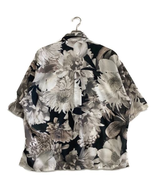 MAISON SPECIAL（メゾンスペシャル）MAISON SPECIAL (メゾンスペシャル) シアープリントプライムオーバーオープンカラーショートスリーブシャツ ホワイト×カーキ サイズ:01の古着・服飾アイテム