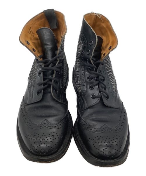 Tricker's（トリッカーズ）Tricker's (トリッカーズ) ウィングチップブーツ ブラック サイズ:8 1/2の古着・服飾アイテム