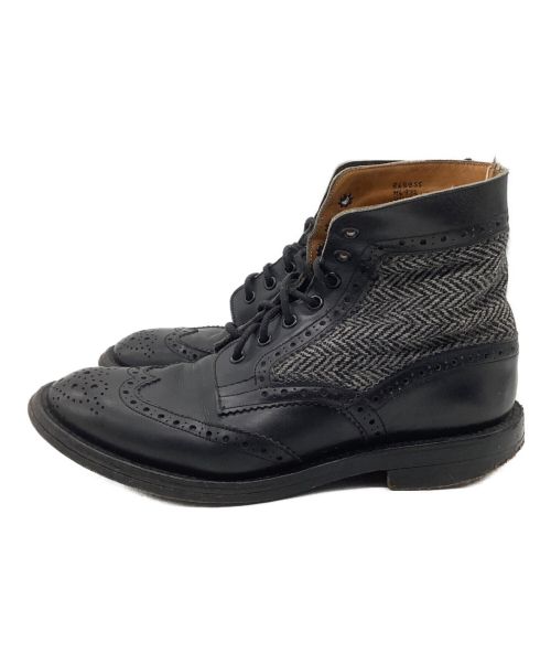 Tricker's（トリッカーズ）Tricker's (トリッカーズ) ウィングチップブーツ ブラック サイズ:8 1/2の古着・服飾アイテム