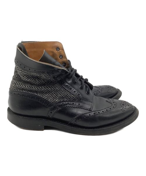 Tricker's（トリッカーズ）Tricker's (トリッカーズ) ウィングチップブーツ ブラック サイズ:8 1/2の古着・服飾アイテム