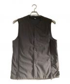 alk phenixアルクフェニックス）の古着「スナップボタンノーカラーベスト」｜グレー