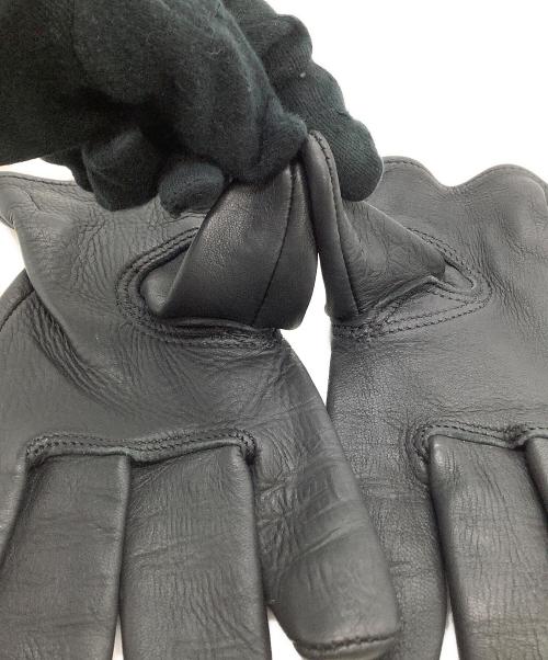 CHURCHILL（ウィンストン・チャーチル）CHURCHILL (ウィンストン・チャーチル) レザーグローブ ブラック サイズ:Lの古着・服飾アイテム