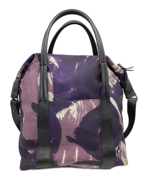Maison Martin Margiela（メゾンマルタンマルジェラ）Maison Martin Margiela (メゾンマルタンマルジェラ) 2WAYショルダーバッグ パープル×ブラックの古着・服飾アイテム