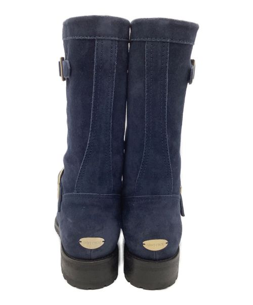 JIMMY CHOO（ジミーチュウ）JIMMY CHOO (ジミーチュウ) エンジニアブーツ ネイビー サイズ:37 1/2の古着・服飾アイテム