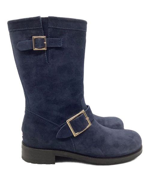 JIMMY CHOO（ジミーチュウ）JIMMY CHOO (ジミーチュウ) エンジニアブーツ ネイビー サイズ:37 1/2の古着・服飾アイテム