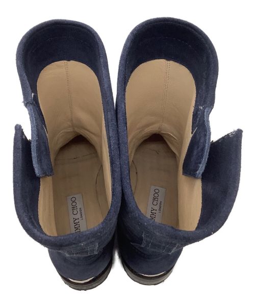 JIMMY CHOO（ジミーチュウ）JIMMY CHOO (ジミーチュウ) エンジニアブーツ ネイビー サイズ:37 1/2の古着・服飾アイテム