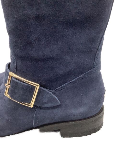 JIMMY CHOO（ジミーチュウ）JIMMY CHOO (ジミーチュウ) エンジニアブーツ ネイビー サイズ:37 1/2の古着・服飾アイテム