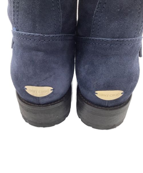 JIMMY CHOO（ジミーチュウ）JIMMY CHOO (ジミーチュウ) エンジニアブーツ ネイビー サイズ:37 1/2の古着・服飾アイテム