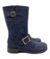 中古・古着 JIMMY CHOO (ジミーチュウ) エンジニアブーツ ネイビー サイズ:37 1/2：9000円