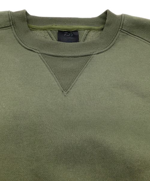 DAIWA（ダイワ）DAIWA (ダイワ) TECH FREEDOM SLEEVE CREW NECK SWEAT オリーブ サイズ:Mの古着・服飾アイテム