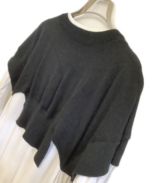 ENFOLD（エンフォルド）ENFOLD (エンフォルド) レイヤードワンピース ブラック×ホワイト サイズ:36の古着・服飾アイテム