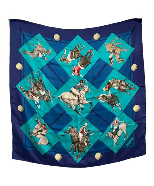 HERMES（エルメス）HERMES (エルメス) スカーフ　90サイズ ブルー サイズ:なしの古着・服飾アイテム