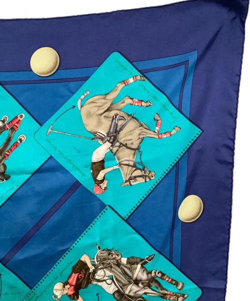 HERMES（エルメス）HERMES (エルメス) スカーフ　90サイズ ブルー サイズ:なしの古着・服飾アイテム