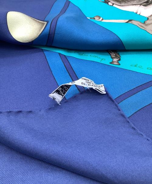 HERMES（エルメス）HERMES (エルメス) スカーフ　90サイズ ブルー サイズ:なしの古着・服飾アイテム