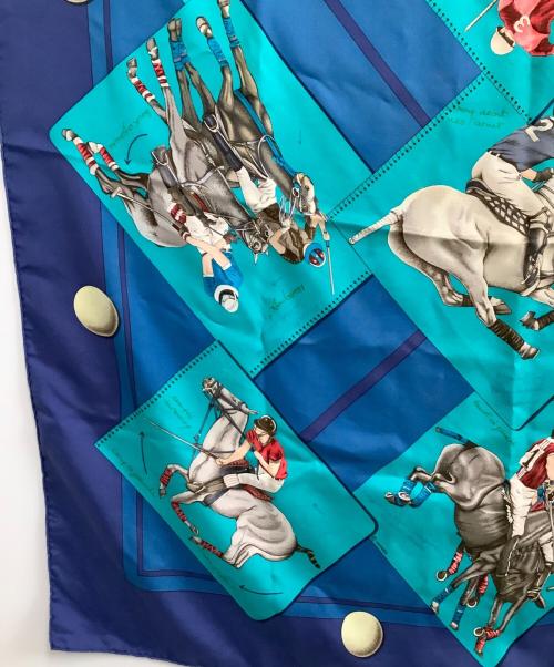 HERMES（エルメス）HERMES (エルメス) スカーフ　90サイズ ブルー サイズ:なしの古着・服飾アイテム