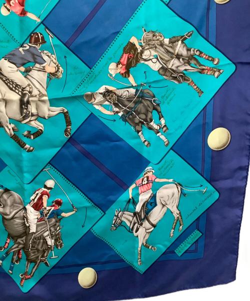 HERMES（エルメス）HERMES (エルメス) スカーフ　90サイズ ブルー サイズ:なしの古着・服飾アイテム