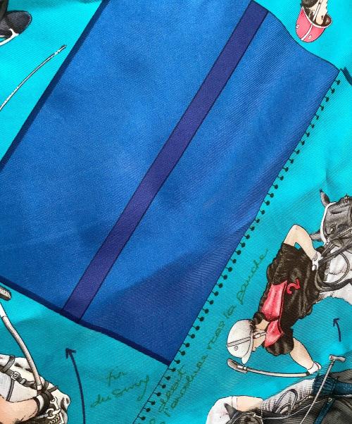 HERMES（エルメス）HERMES (エルメス) スカーフ　90サイズ ブルー サイズ:なしの古着・服飾アイテム