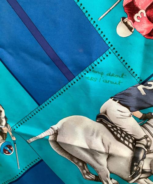 HERMES（エルメス）HERMES (エルメス) スカーフ　90サイズ ブルー サイズ:なしの古着・服飾アイテム