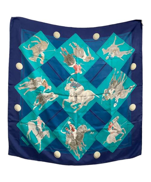 HERMES（エルメス）HERMES (エルメス) スカーフ　90サイズ ブルー サイズ:なしの古着・服飾アイテム