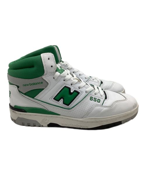 NEW BALANCE（ニューバランス）NEW BALANCE (ニューバランス) BB650RWG NEW BALANCE ホワイト×グリーン サイズ:27.5cmの古着・服飾アイテム