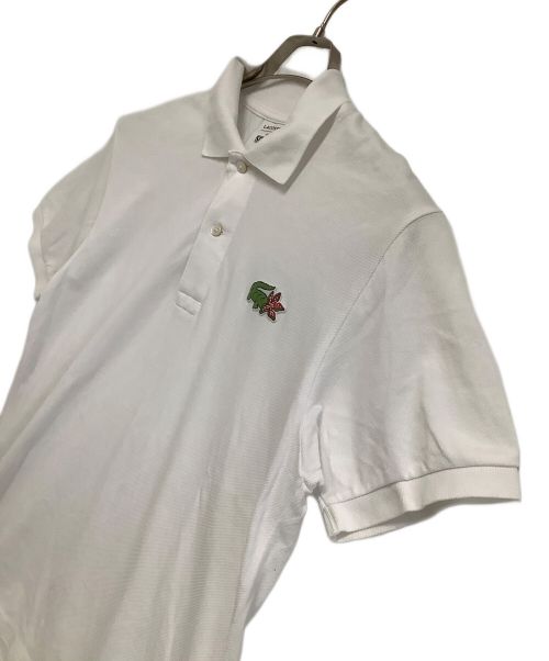 LACOSTE（ラコステ）LACOSTE (ラコステ) ポロシャツ　STRANGER THINGS　NETFLIXコラボ ホワイト サイズ:3の古着・服飾アイテム