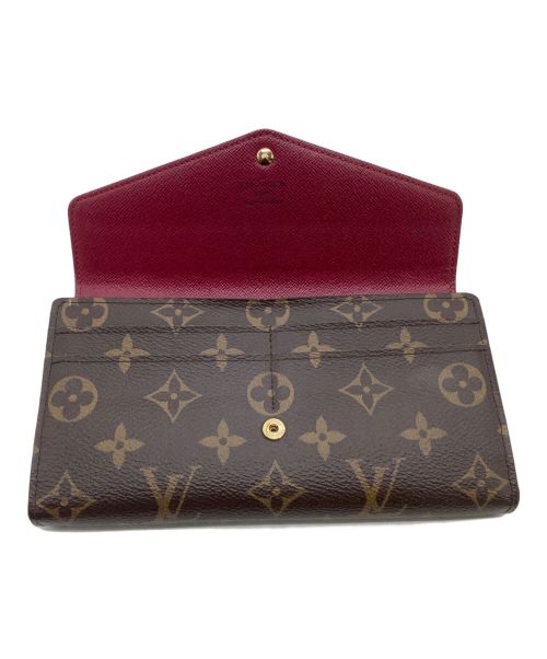 LOUIS VUITTON（ルイ ヴィトン）LOUIS VUITTON (ルイ ヴィトン) 長財布 LOUIS VUITTON  モノグラム ポルトフォイユ・サラ  @ Π ブラウン×フューシャの古着・服飾アイテム