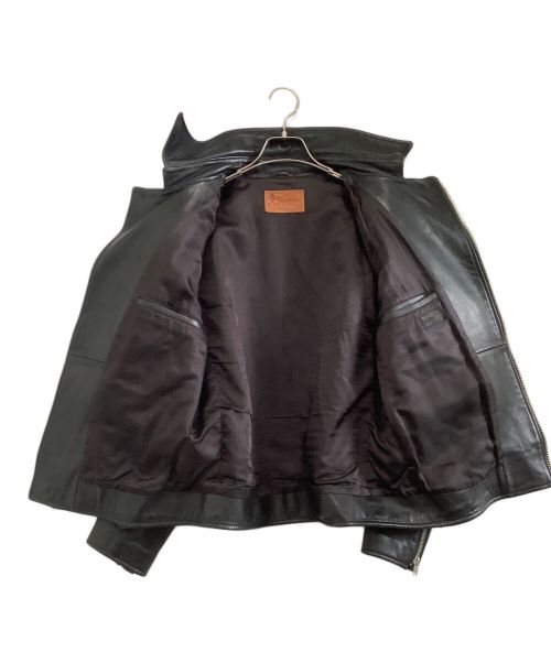 BLACKREBEL（ブラックレーベル）BLACKREBEL (ブラックレーベル) レザージャケット ブラック サイズ:Lの古着・服飾アイテム