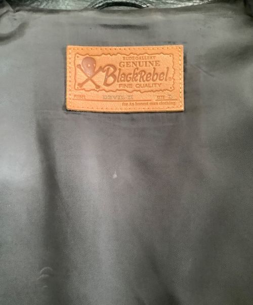 BLACKREBEL（ブラックレーベル）BLACKREBEL (ブラックレーベル) レザージャケット ブラック サイズ:Lの古着・服飾アイテム