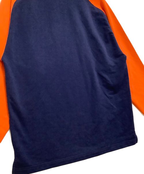 NIKE（ナイキ）NIKE (ナイキ) ワッペン付きプルオーバーパーカー オレンジ×ネイビー サイズ:Lの古着・服飾アイテム